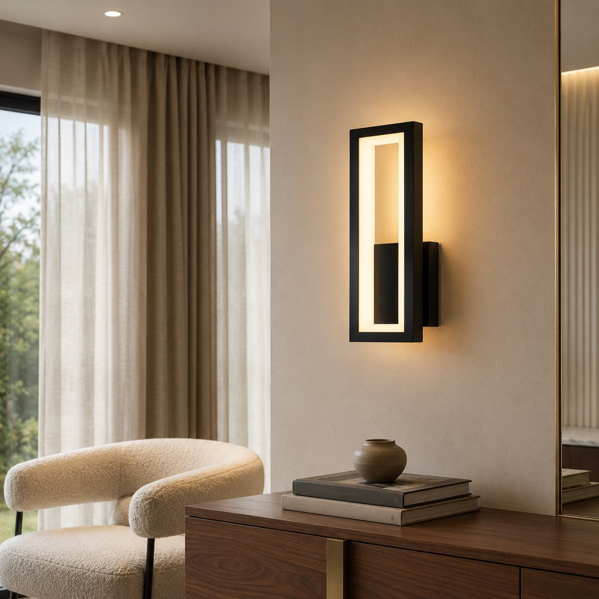 Modern Adjustable Wall Sconce Lighting Iron Wall Lamp with Acrylic Shade and LED Technology