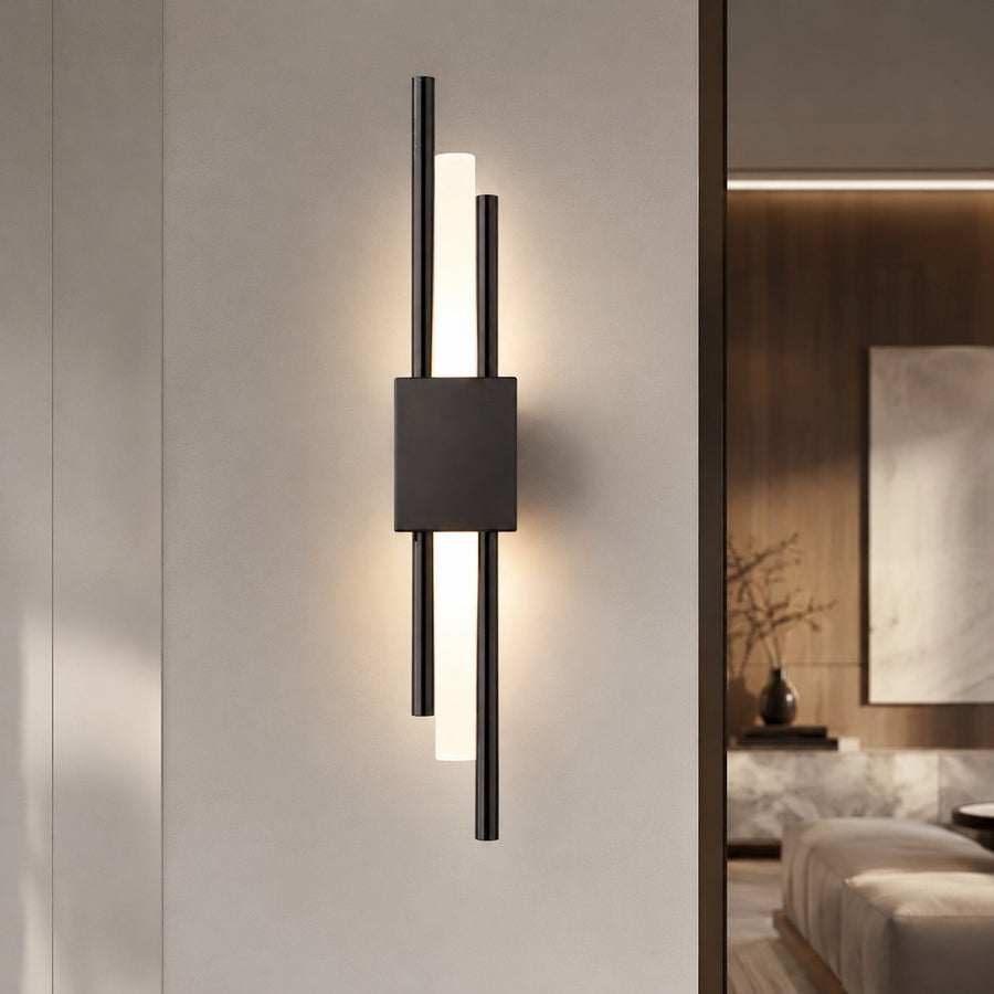 Modern Nordic Wall Light Wall Mounted Iron Adjustable Warm White LED for Home Illumination in the black