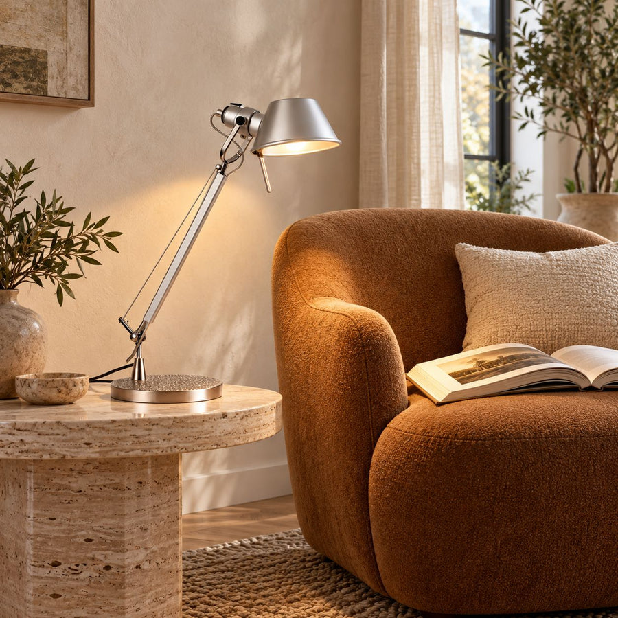 Modern Adjustable Desk Lamp Aluminum LED Lighting for Home Office Workspace in the reading corner