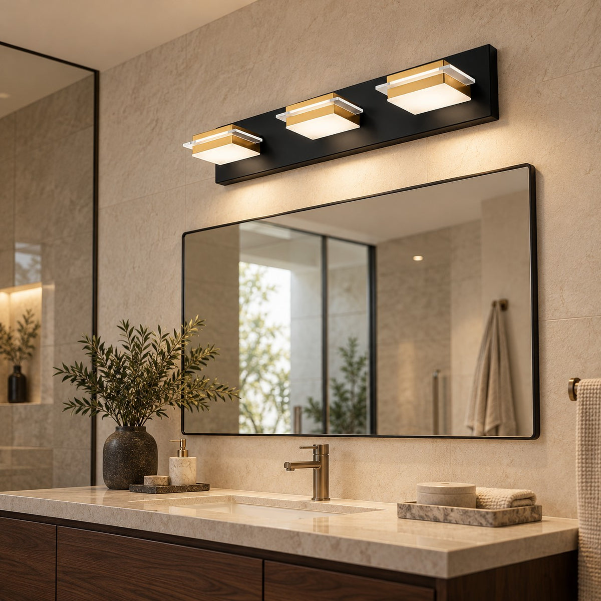 Modern Wall Sconce Lighting Wall Mounted Iron and Acrylic Frosted Diffuser 3-5 Heads