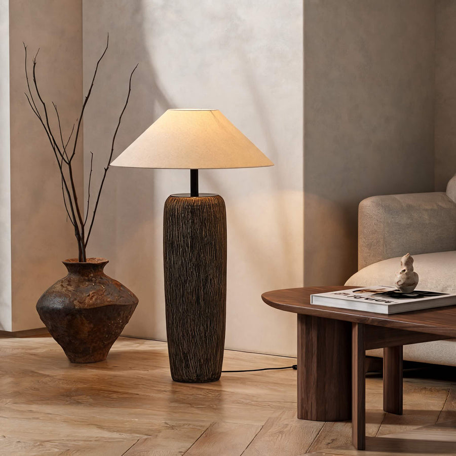 Rustic Floor Lamp with Distressed Finish Adjustable Metal Design for LED and Edison Bulbs in the styled