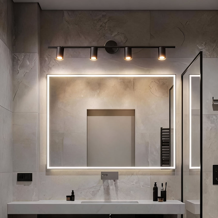 Modern Rotatable Spotlight Wall Light Adjustable Brass Sconce with 350° Head Rotation in the 4 heads