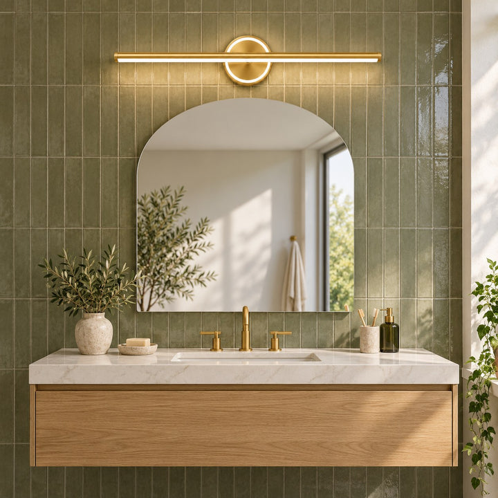 Modern Wall Sconce Bathroom Light Wall Mounted Aluminum and Acrylic Dimmable Vanity Fixture