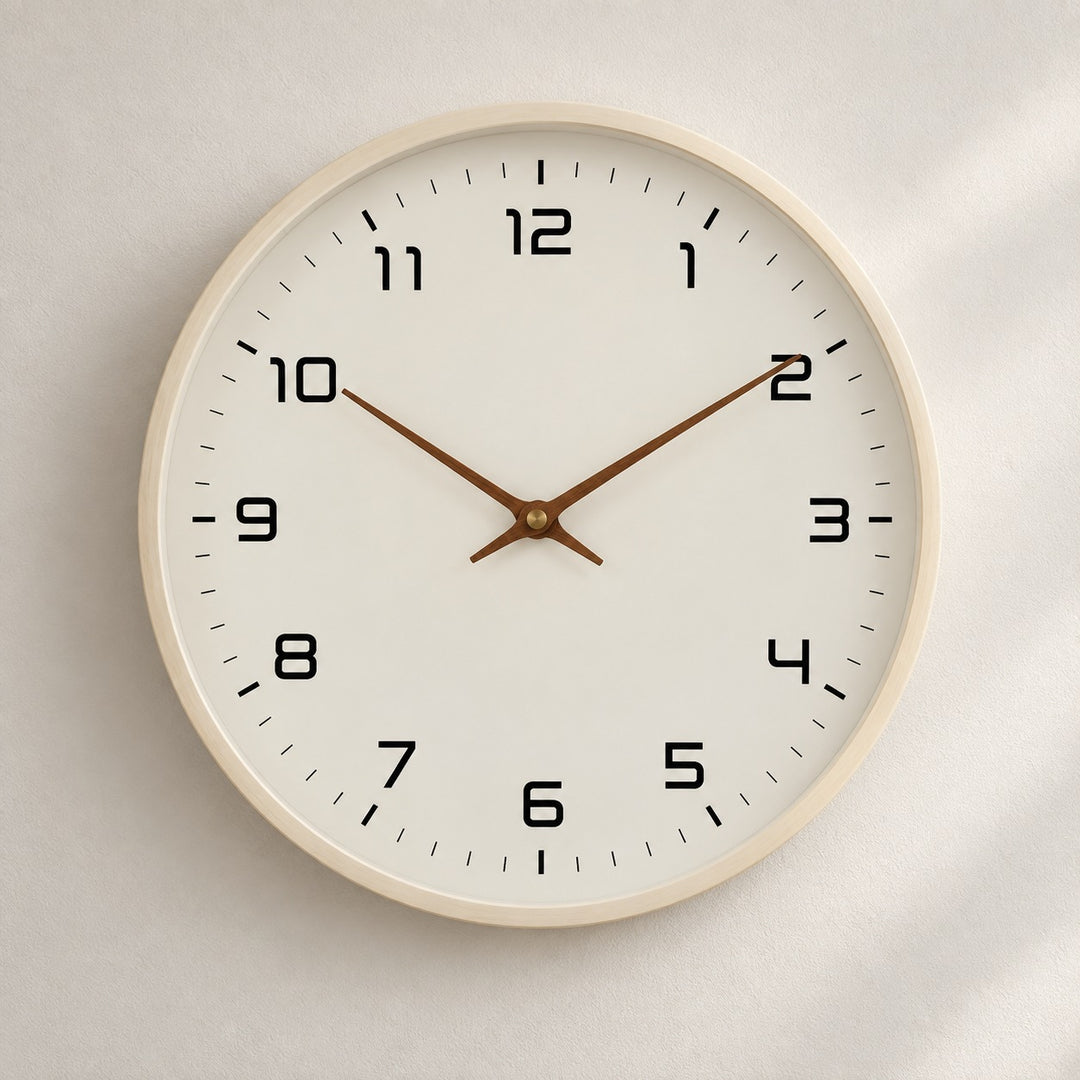 Modern Wall Clock Wall Mounted Silent Quartz Durable Plastic Easy Installation 25cm 30cm