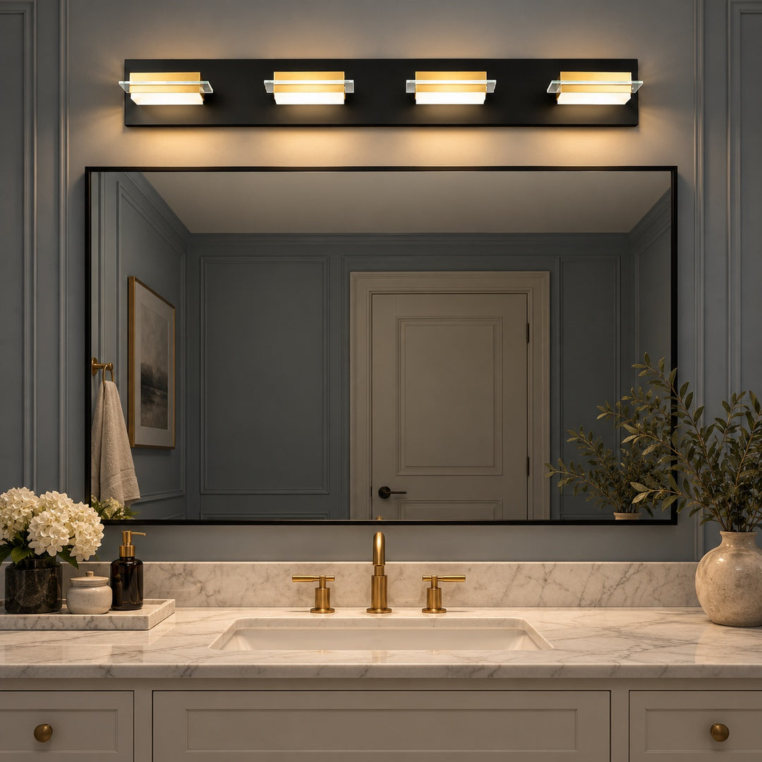 Modern Wall Sconce Lighting Wall Mounted Iron and Acrylic Frosted Diffuser 3-5 Heads