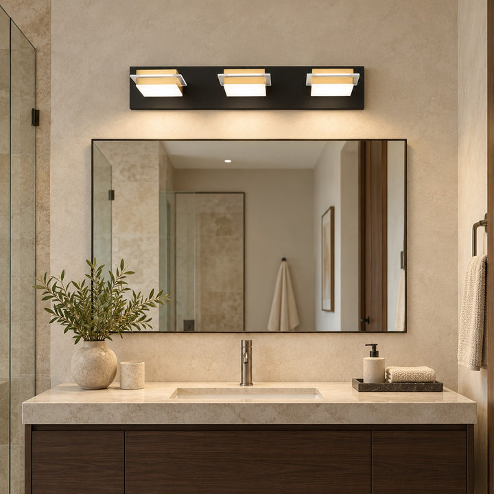 Modern Wall Sconce Lighting Wall Mounted Iron and Acrylic Frosted Diffuser 3-5 Heads
