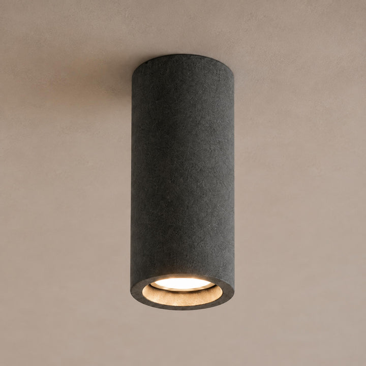 Modern Flush Mount Ceiling Light Concrete LED Fixture Adjustable Ambient Lighting
