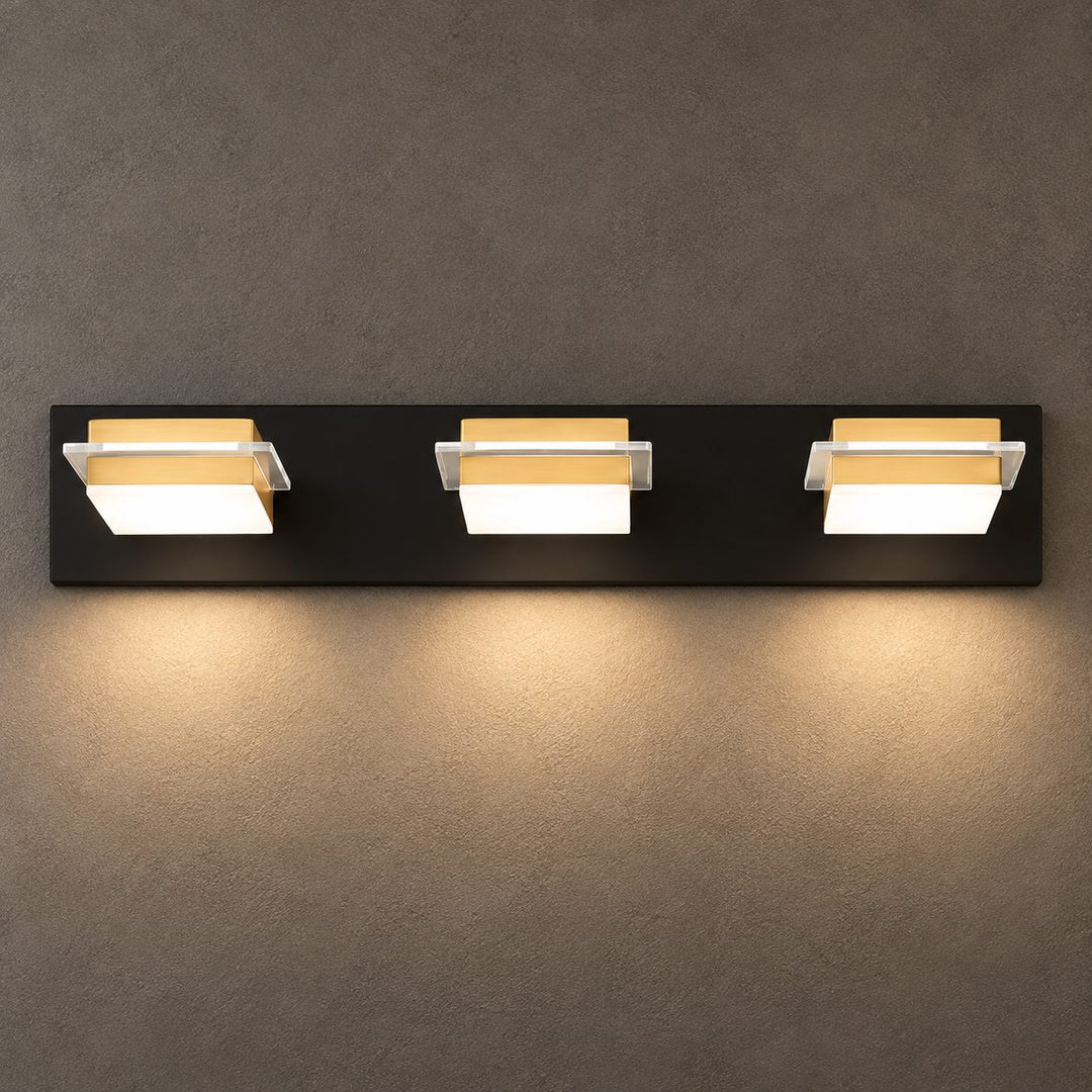 Modern Wall Sconce Lighting Wall Mounted Iron and Acrylic Frosted Diffuser 3-5 Heads