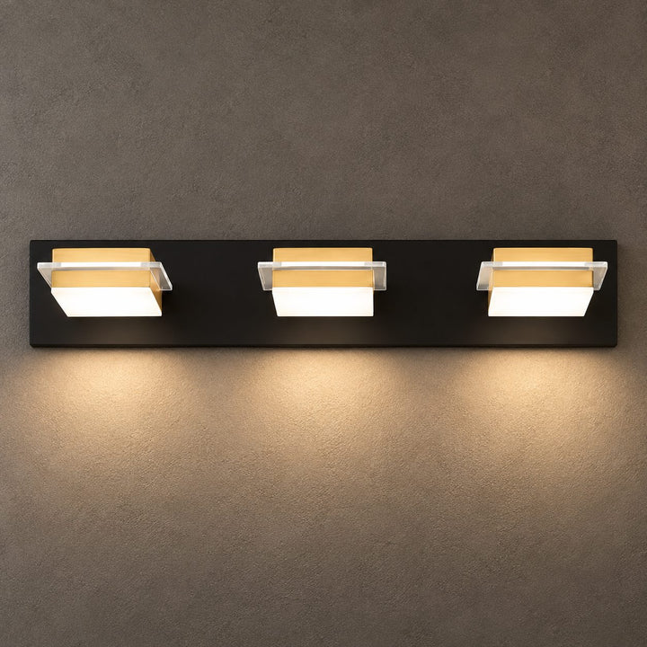 Modern Wall Sconce Lighting Wall Mounted Iron and Acrylic Frosted Diffuser 3-5 Heads