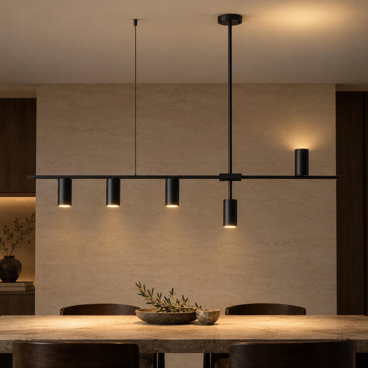 Modern Adjustable Ceiling Light Fixture Kitchen Pendant Lighting Metal Frame LED for Kitchen Island