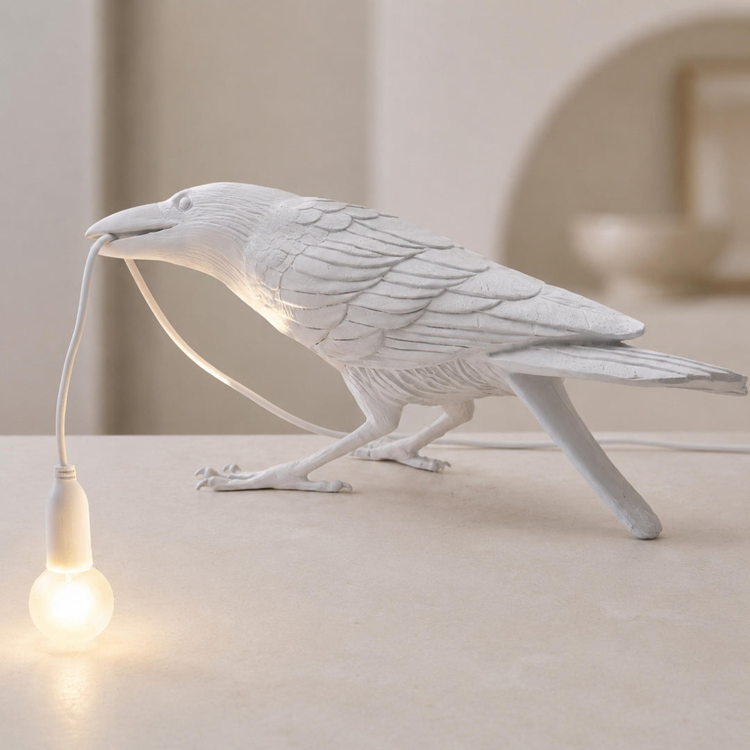 Modern Adjustable Table Lamp with LED Light and Resin Shade for Living Room and Bedroom