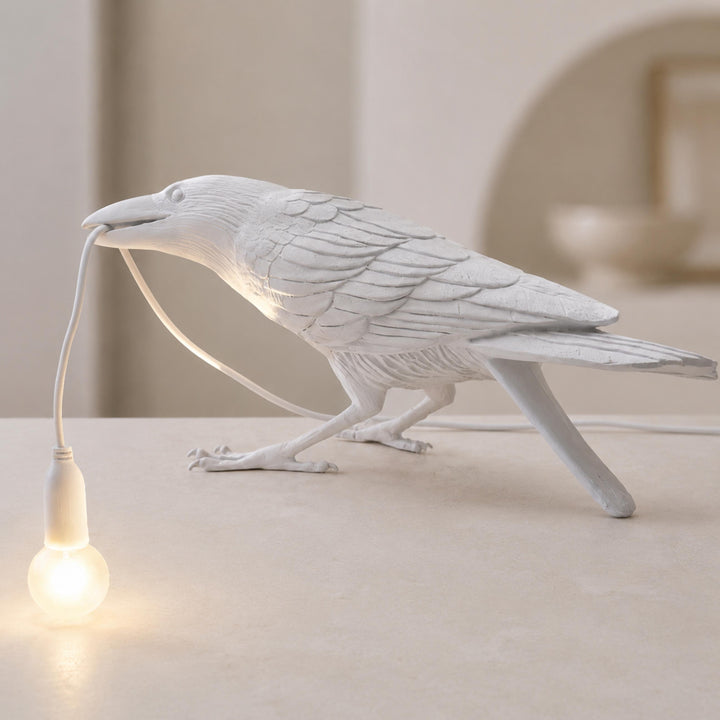 Modern Adjustable Table Lamp with LED Light and Resin Shade for Living Room and Bedroom