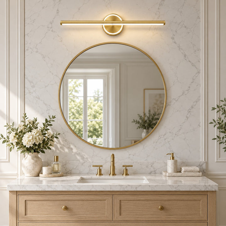Modern Wall Sconce Bathroom Light Wall Mounted Aluminum and Acrylic Dimmable Vanity Fixture