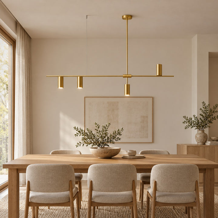Modern Adjustable Ceiling Light Fixture Kitchen Pendant Lighting Metal Frame LED for Kitchen Island