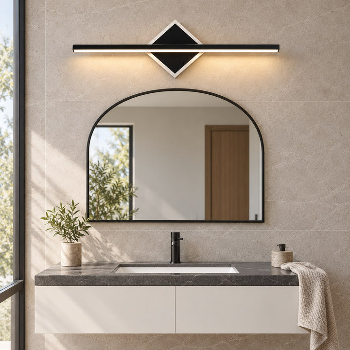 Modern Wall Light Wall Mounted Aluminum Frame Acrylic Base Focused Bathroom Vanity Sconce