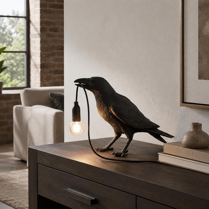 Modern Adjustable Table Lamp with LED Light and Resin Shade for Living Room and Bedroom