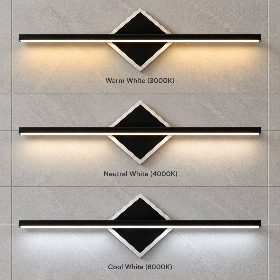 Modern Wall Light Wall Mounted Aluminum Frame Acrylic Base Focused Bathroom Vanity Sconce