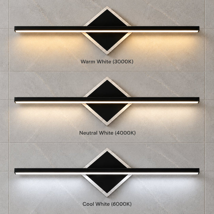 Modern Wall Light Wall Mounted Aluminum Frame Acrylic Base Focused Bathroom Vanity Sconce