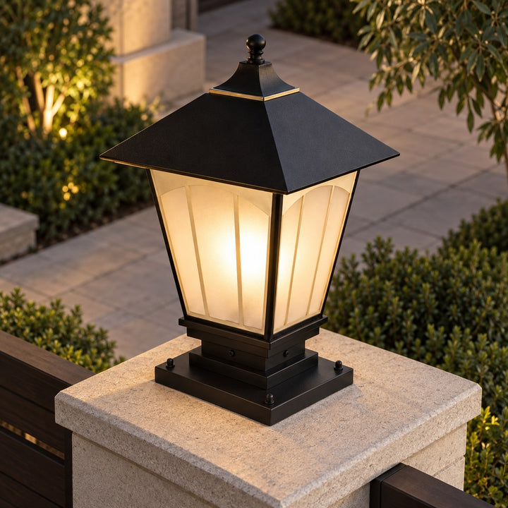 Modern Outdoor Wall Light IP55 Waterproof Solid Copper Glass Shade E27 Compatible