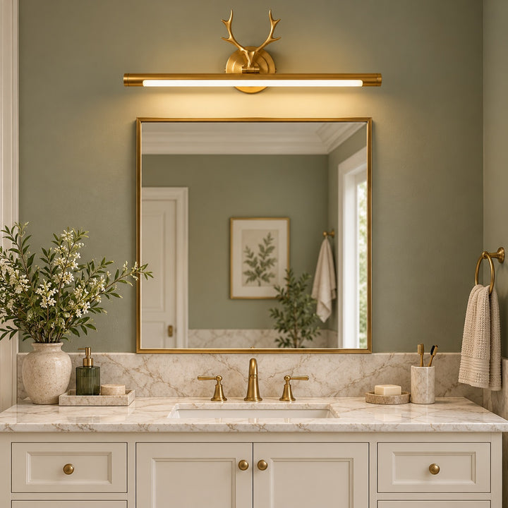 Modern Wall Sconce Lighting Wall Mounted Copper Body Acrylic Shade LED Dimmable Light Modes