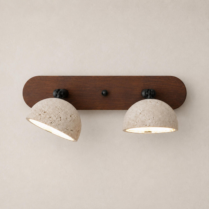 Modern Adjustable Vanity Light Fixture in Travertine with Dimmable LED for Bathroom Lighting
