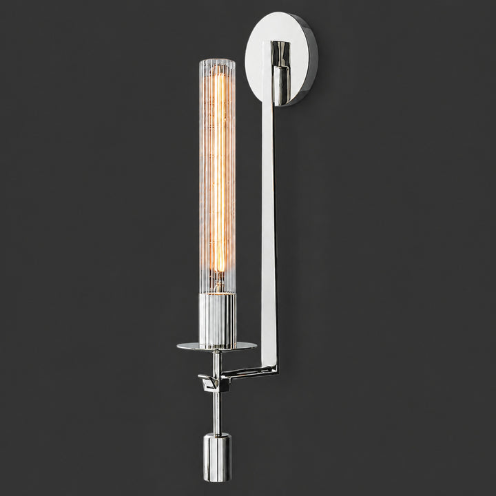 Classic French Style Wall Sconce Lighting with Metal Frame and Glass Shade for Elegant Ambiance