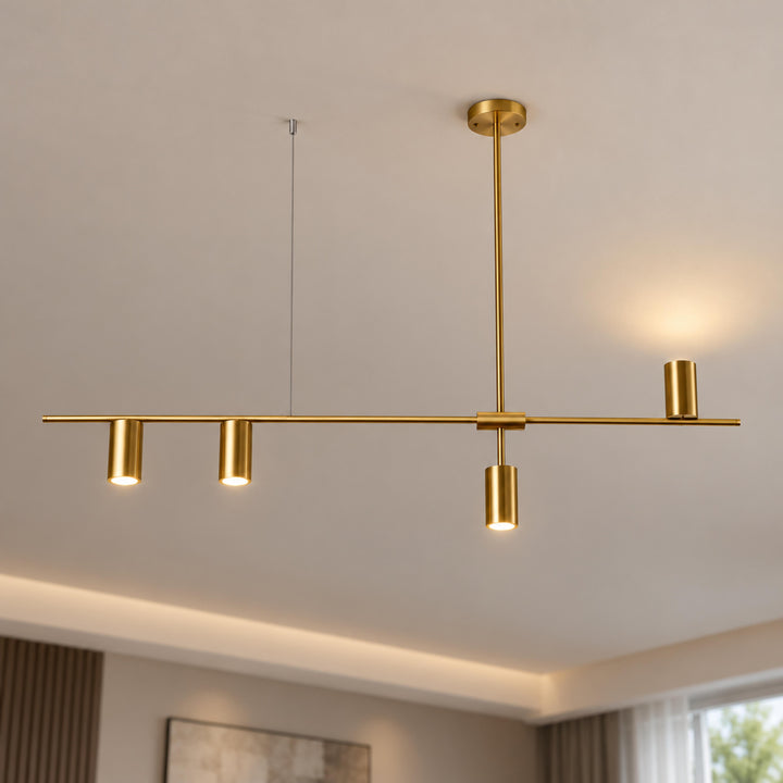 Modern Adjustable Ceiling Light Fixture Kitchen Pendant Lighting Metal Frame LED for Kitchen Island