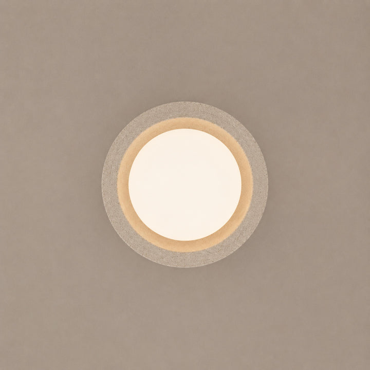Modern Minimalist Flush Mount Ceiling Light Cement LED Adjustable Color Temperature 685 Lumens