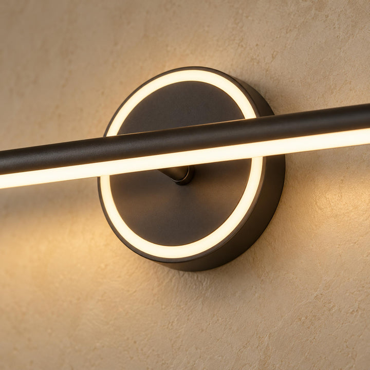 Modern Wall Sconce Bathroom Light Wall Mounted Aluminum and Acrylic Dimmable Vanity Fixture