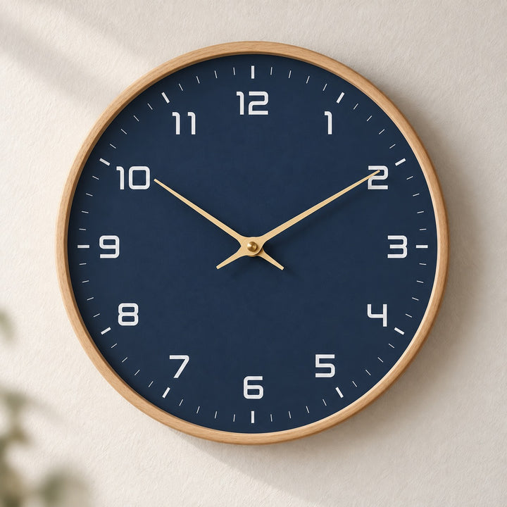 Modern Wall Clock Wall Mounted Silent Quartz Durable Plastic Easy Installation 25cm 30cm