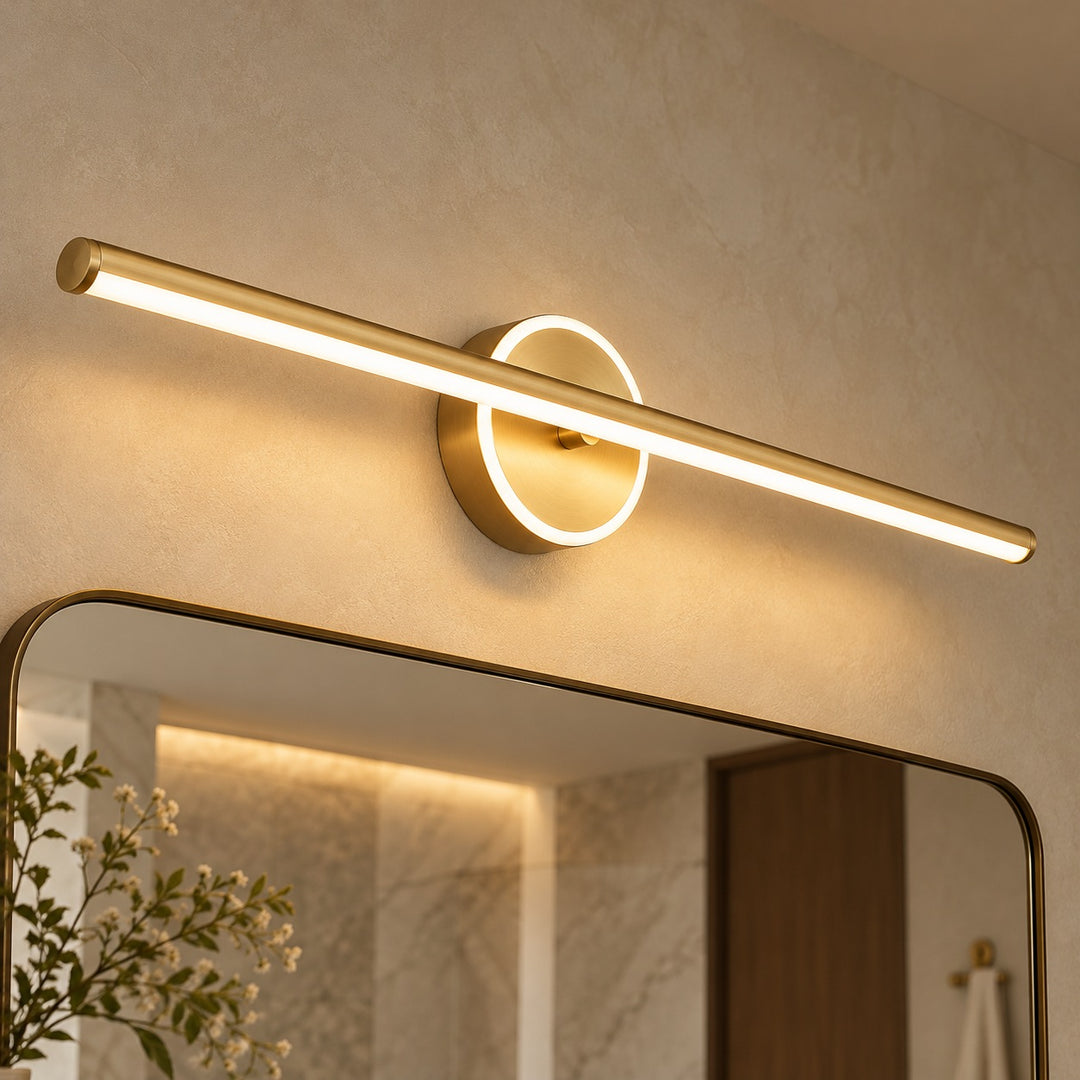 Modern Wall Sconce Bathroom Light Wall Mounted Aluminum and Acrylic Dimmable Vanity Fixture