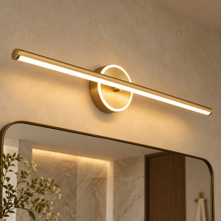 Modern Wall Sconce Bathroom Light Wall Mounted Aluminum and Acrylic Dimmable Vanity Fixture