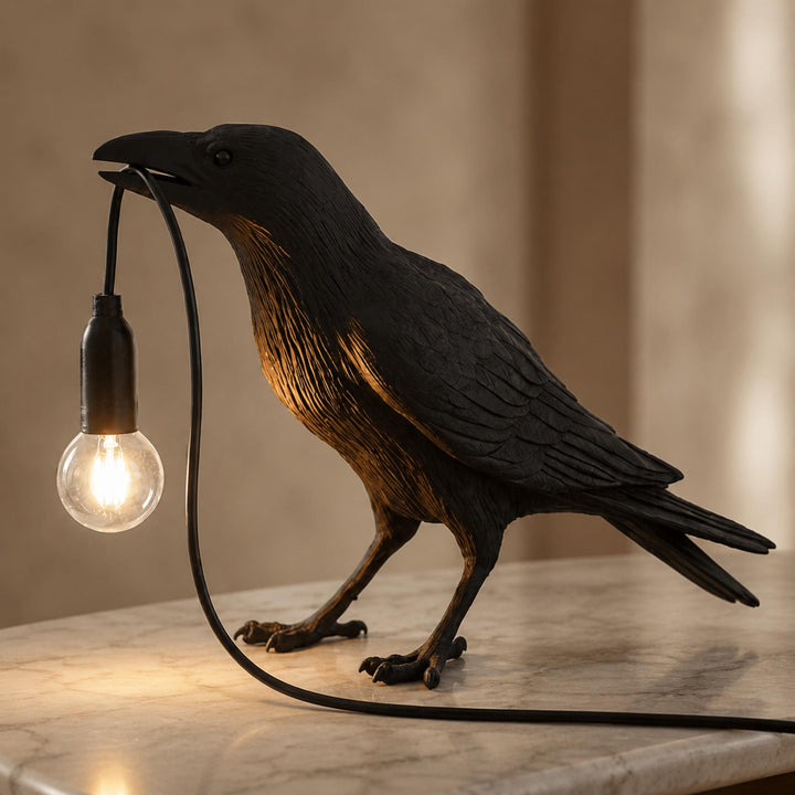 Modern Adjustable Table Lamp with LED Light and Resin Shade for Living Room and Bedroom