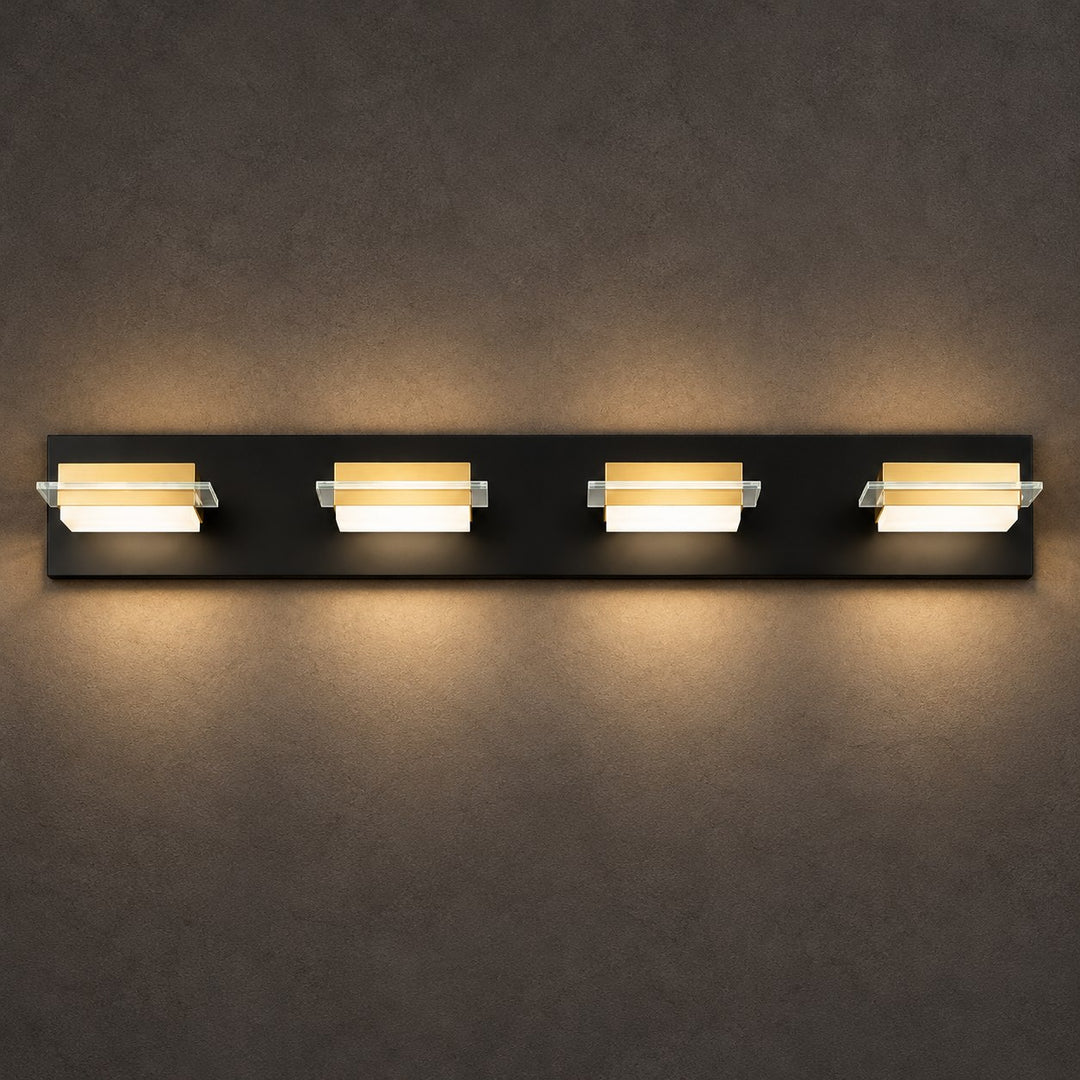 Modern Wall Sconce Lighting Wall Mounted Iron and Acrylic Frosted Diffuser 3-5 Heads