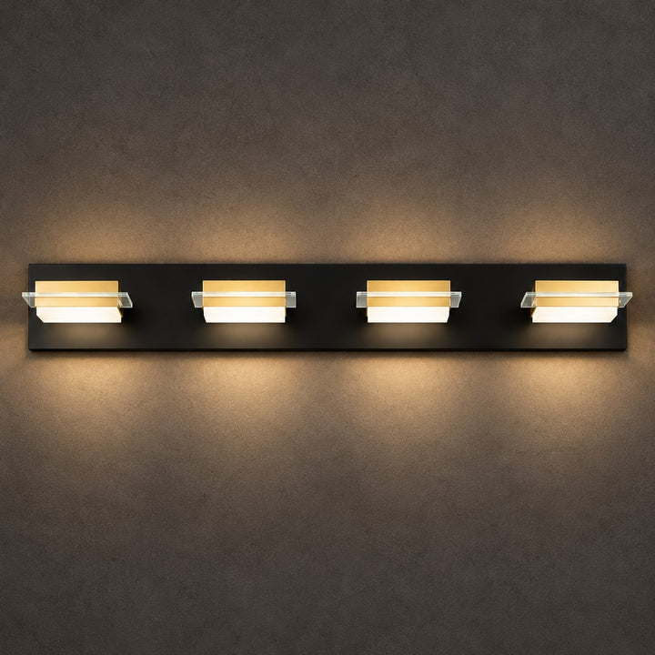 Modern Wall Sconce Lighting Wall Mounted Iron and Acrylic Frosted Diffuser 3-5 Heads