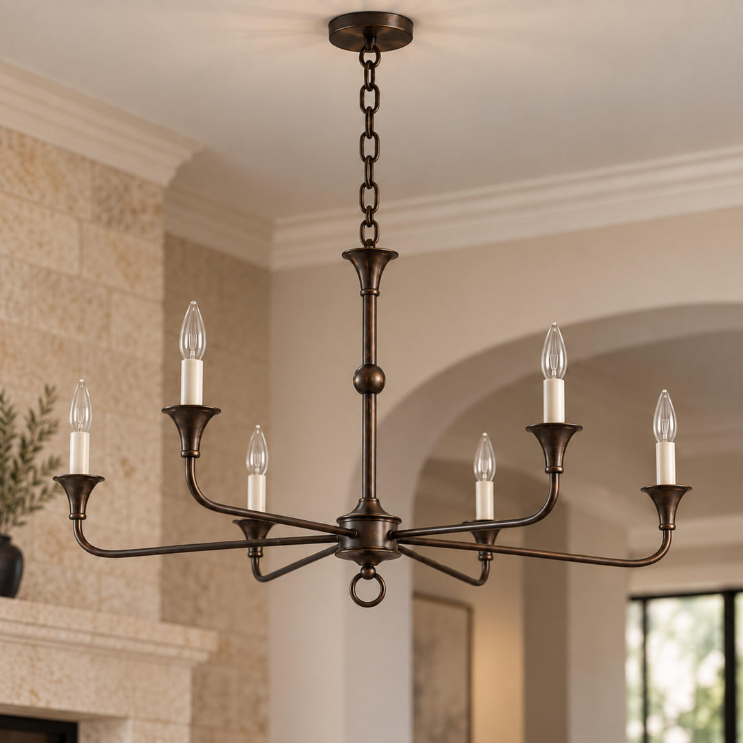 Modern Multi-Arm Black Chandelier Adjustable Ceiling Light Brass Candelabra 5-6 Bulb E14