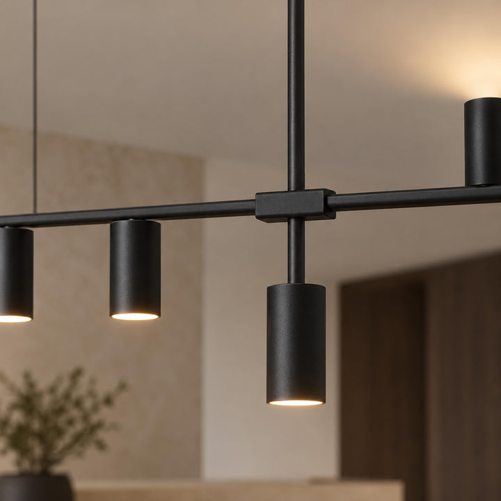 Modern Adjustable Ceiling Light Fixture Kitchen Pendant Lighting Metal Frame LED for Kitchen Island