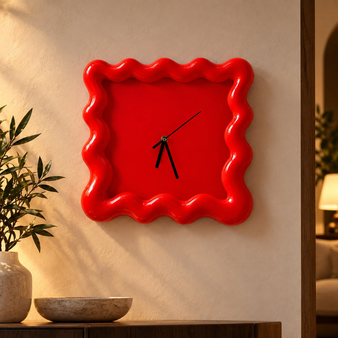 Modern Wall Clock Round Silent Movement Wall Mounted ABS Plastic 30cm for Home Decor