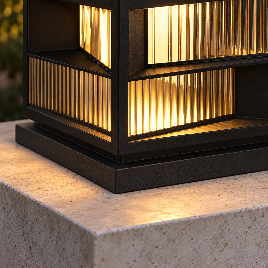 Solar Garden Lights Outdoor Wall Mounted Stainless Steel LED Waterproof Adjustable Height