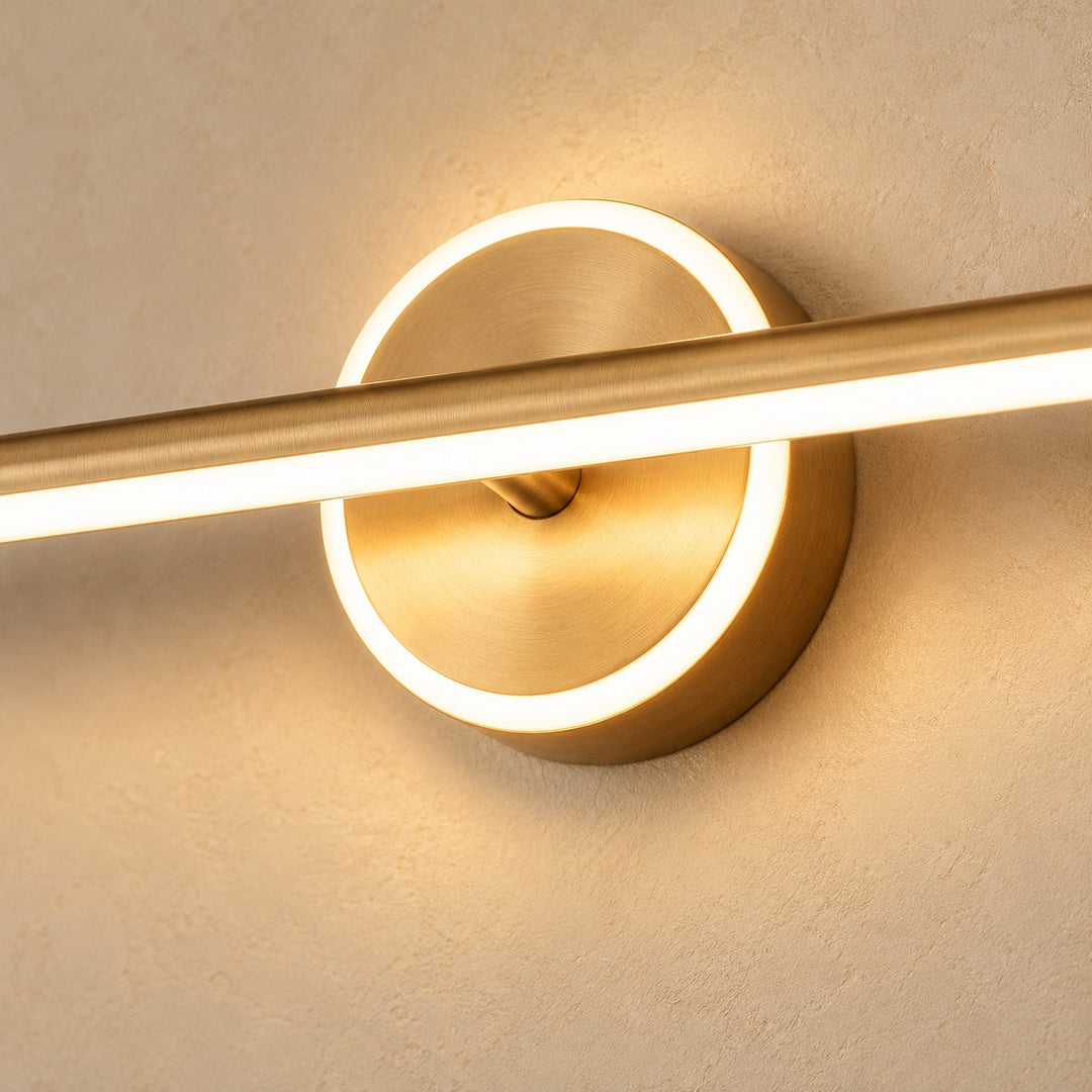 Modern Wall Sconce Bathroom Light Wall Mounted Aluminum and Acrylic Dimmable Vanity Fixture