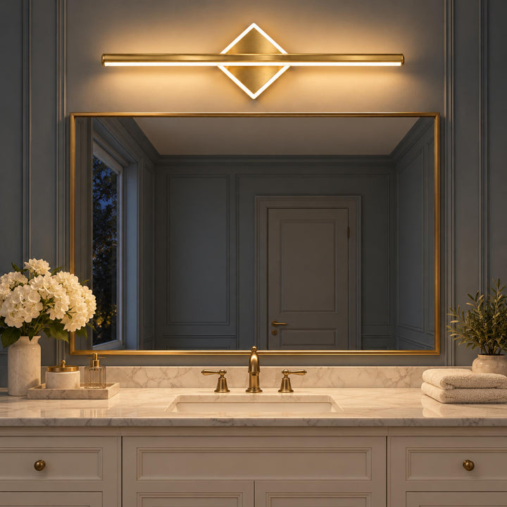 Modern Wall Light Wall Mounted Aluminum Frame Acrylic Base Focused Bathroom Vanity Sconce