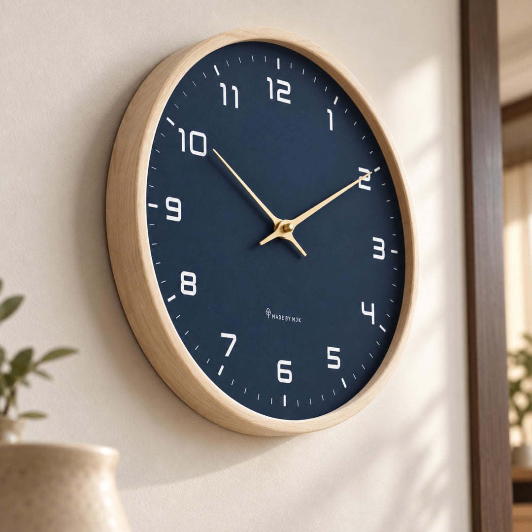 Modern Wall Clock Wall Mounted Silent Quartz Durable Plastic Easy Installation 25cm 30cm