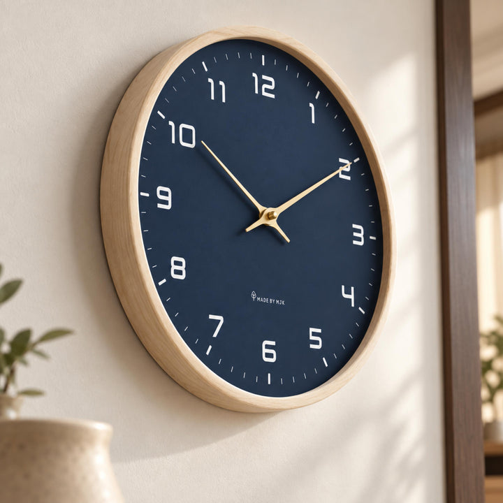 Modern Wall Clock Wall Mounted Silent Quartz Durable Plastic Easy Installation 25cm 30cm