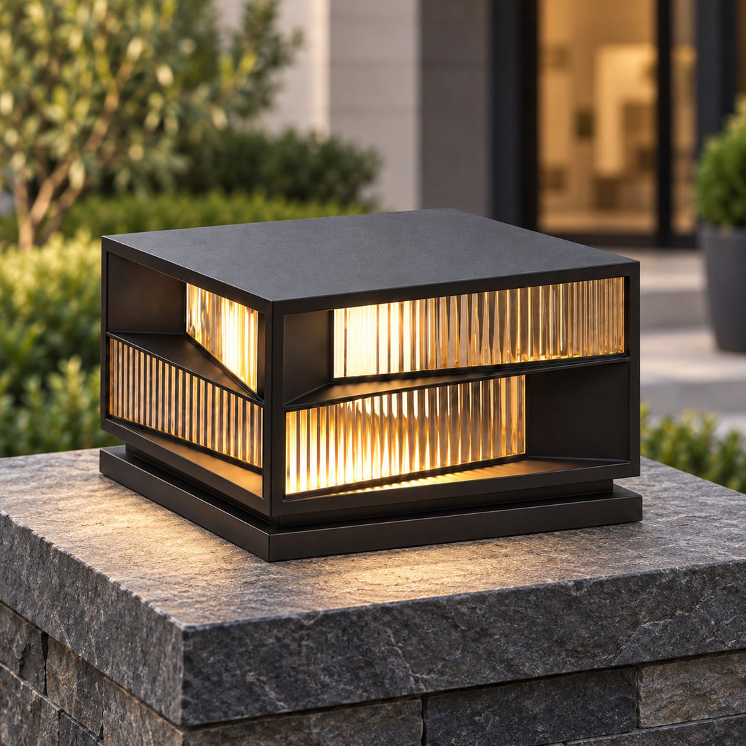Solar Garden Lights Outdoor Wall Mounted Stainless Steel LED Waterproof Adjustable Height
