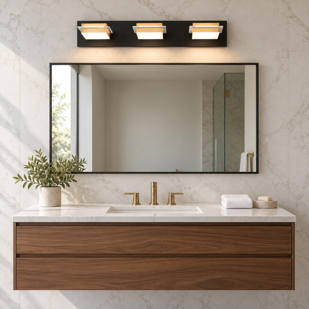 Modern Wall Sconce Lighting Wall Mounted Iron and Acrylic Frosted Diffuser 3-5 Heads