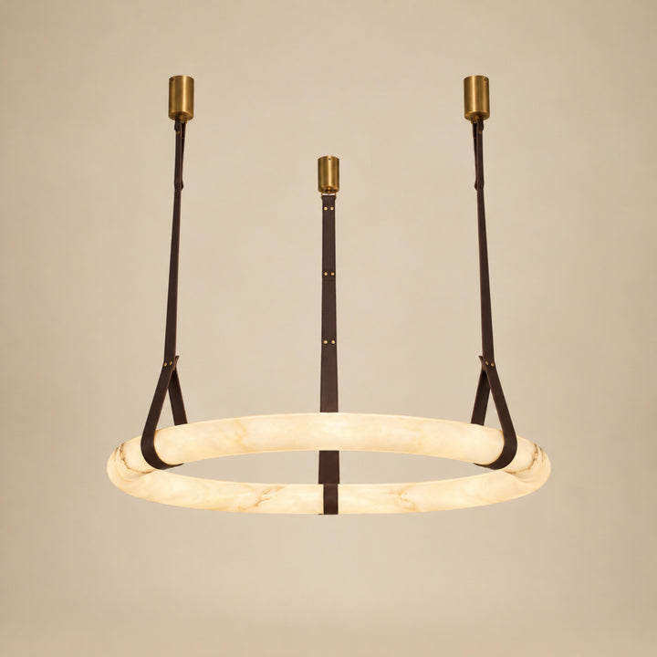 Modern Pendant Light Ceiling Mounted Alabaster Glass with Gold Hardware LED Adjustable