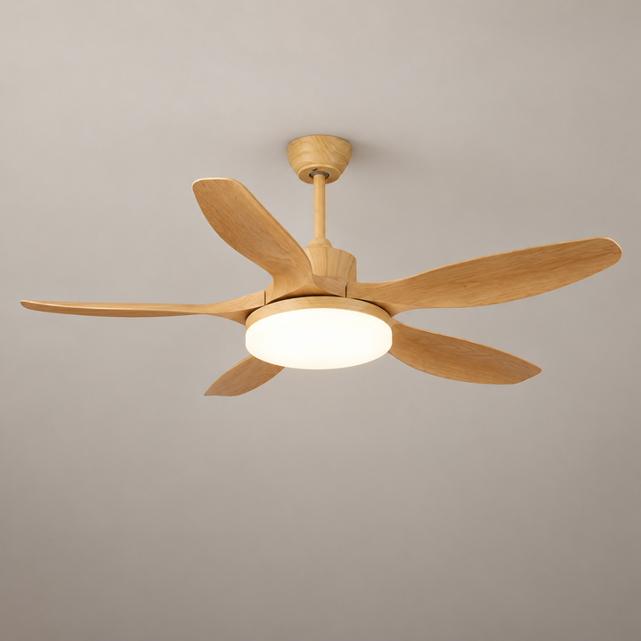 Modern Ceiling Fan Light Flush Mount Metal Acrylic Integrated LED 122cm 132cm