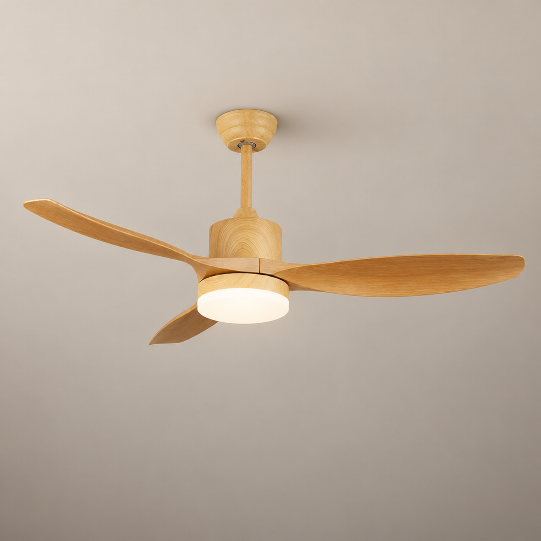 Modern Ceiling Fan Light Flush Mount Metal Acrylic Integrated LED 122cm 132cm