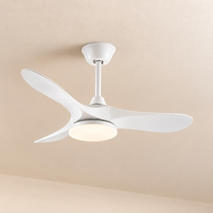 Modern Ceiling Fan with Lights Flush Mount Metal Frame 107cm or 132cm Blade Options