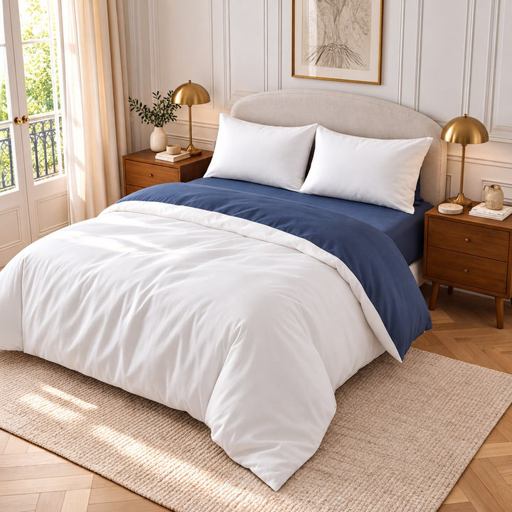 Pastel Aesthetic Bedding Set Double-Sided Duvet Cover Flat Sheet Cotton Comfortable